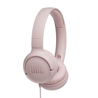 Káblové slúchadlá na uši JBL T500, ružové, 32 Ohm