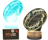 3D RING LORD OF THE RINGS SUPER LED USB LAMPA