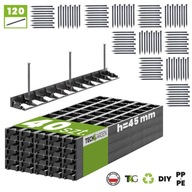 40x Obrubník Okraj trávnika 45 mm + 120 kotiev