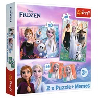 93335 KOCKY PUZZLE 2v1 MEMOS Mrazená princezná