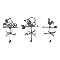 3 kusy Garden Weathervane Fence Mount Yard Stake