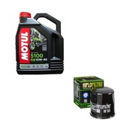 Motul 5100 4T 10W40 olej 4l + HF303 olejový filter