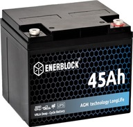 AGM BATÉRIA 12V 45AH ENERBLOCK BEZÚDRŽBOVÝ HLBOKÝ CYKLUS