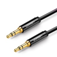 Kábel AUX audio kábel, rovná zástrčka, minijack 3,5 mm, 1 m, čierny