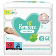 Pampers Sensitive Wipes 4 balenia = 208 obrúskov