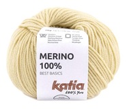 MERINO priadza 100% 3 ECRU 50g 102m KATIA 14776