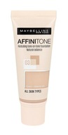 Maybelline Affinitone hydratačný make-up na tvár 03 Light Sandbeige 30 ml