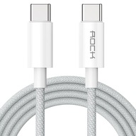 ROCK KÁBEL 2x USB-C VÝKONNÉ PD QC RÝCHLE NABÍJANIE 100W 5A PRE MACBOOK