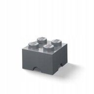 LEGO KONTAJNER BLOK 4 Tmavosivá 25 cm