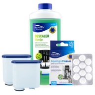 2x AL-Clean filter pre kávovar Saeco Philips + odstraňovač vodného kameňa 1 l + tablety