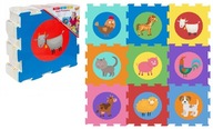 SMILY FOAM MAT PUZZLE 9 EL ANIMALS SP84501