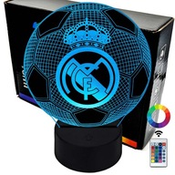 Nočná lampa FC Real Madrid Football 3D LAMP