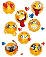 Termo nálepka na oblečenie Iron-On Transfers Smiley Emoji