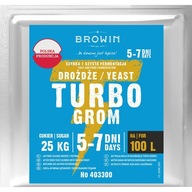 TURBO GROM destilačné droždie NA 100 L 18% BIMBER