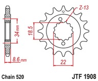 Predné ozubené koleso JT 2276 15 KTM 390 DUKE '13-'18, 390 RC '14-'18 227615JTRB