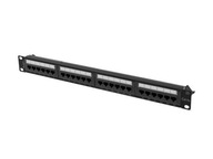 Patch panel Lanberg 24 port 1U kat.6A čierny