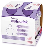 NUTRIDRINK, príchuť jahoda, 4 x 125 ml, E- Namex