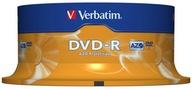 DVD-R AZO 4,7GB rýchlosť 16x torta 25 ks