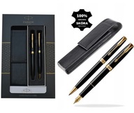 Parker Pen Sonnet Black GRAVENÁ KOŽA