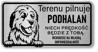 Pozor Dog Podhale Sheepdog sign