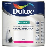 DULUX RAPIDRY FARBA NA DREVO A KOV BIELA ​​2,5L