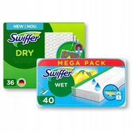 Swiffer utierky náplne do mopu suché 36 kusov + mokré 40 kusov