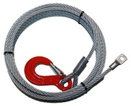 oceľové lano s hákom a okom - 6mm x 10m 2,60t