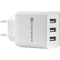 Nástenná nabíjačka 230V EVERACTIVE SC-300 3xUSB 2,