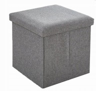 SKLADACÍ POUF S ULOŽENÍM 38X38X38CM SMUKEE GREY