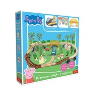 HASBRO Drevený vláčik s elektrickým vláčikom PEPPA PIG 65 prvkov