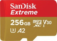 SanDisk microSDXC Extreme 256GB 190/130 MB/s A2 C10 V30 UHS-I U3