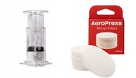 AeroPress číry kávovar ORIGINÁL Set + filtre 350 ks