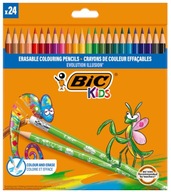 BIC Evolution Illusion pastelky 24 farieb s gumou