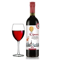 L'AMOURS CABERNET SAUVIGNON nealkoholické víno 0% červené polosladké