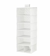 IKEA STUK Organizér na šaty 7 políc, biely 30 x 90 cm