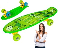 ZELENÁ PEVNÁ NA JAZDU Plastový skateboard
