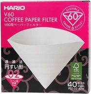 HARIO PAPIEROVÝ FILTER PRE DRIPA V60 02 40 ks