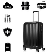 Stredný kufor na kolieskach TSA lock batožina 86 l ABS SwissBags Cosmos 65 cm