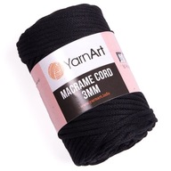 CORE YarnArt Macrame Cord 3 mm ČIERNA 750