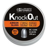 JSB KnockOut Slugs .216 Cal MKII 5,49 mm 200 peliet