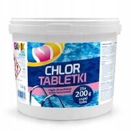 CHLÓROVÉ TABLETY DO BAZÉNOVEJ CHEMIE 5kg VEĽKÉ 25x 200g GAMIX