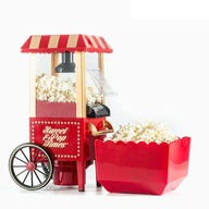 DOMÁCI STROJ NA POPCORN BEZ TUKU AUTOMATICKÁ MISKA 1200W RETRO KOŠÍK