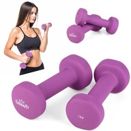 NEOPRENE DUMBS FITNESS DUMBS 2X1KG QUEENFIT