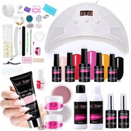 MEGA Nail Polish Set 5x lak GEL ACRYL GEL lampa