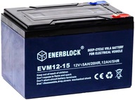 VYLEPŠENÁ AGM BATÉRIA 12V 15AH ENERBLOCK PRE CYKLICKÚ PREVÁDZKU