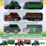 Sada 3 traktorov 3 prívesov Traktor traktor