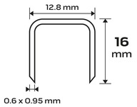 Pozinkované sponky zošívačky GA21 4000 16 mm