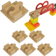 KONEKTOR/ADAPTÉR PRE LEGO DUPLO A DREVENÉ KOĽAJKY S BRIO SADA IKEA 6 kusov