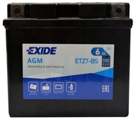 EXIDE ETZ7-BS / YTZ7-BS / YTZ7S-BS 12V 6Ah 100A P+