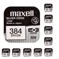 BATÉRIA MAXELL 384 SR41SW 1,55V 10KS V BALENÍ